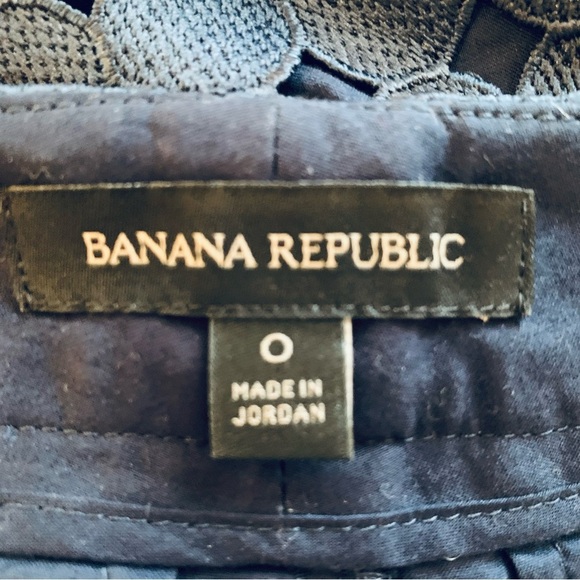 Banana Republic Navy Blue Textured Dressy Shorts High Rise Size 0 - Picture 4 of 5